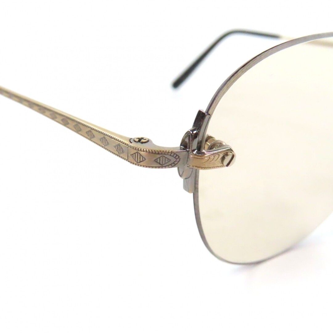 美品▼OLIVER PEOPLES オリバーピープルズ Whedon ツーポイント サングラス アンティークゴールド クリアブラウン レンズ：ブラウン 48□22-145 ケース付き 日本製 メンズ_7