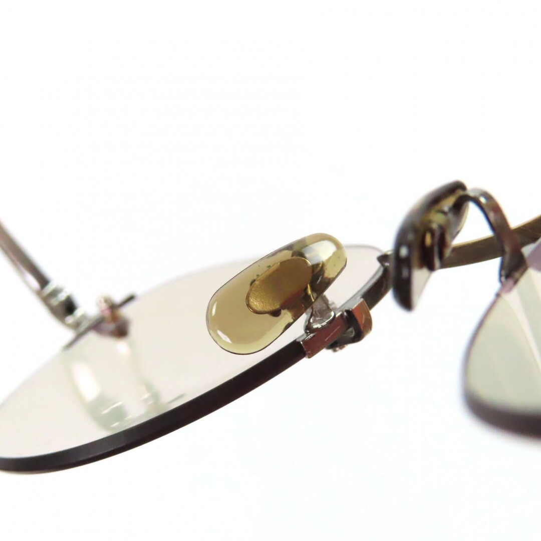 美品▼OLIVER PEOPLES オリバーピープルズ Whedon ツーポイント サングラス アンティークゴールド クリアブラウン レンズ：ブラウン 48□22-145 ケース付き 日本製 メンズ_8