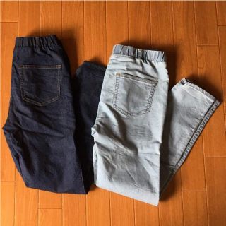 ジーユー(GU)のGU デニムクロップドレギンスパンツ 2枚セット(クロップドパンツ)