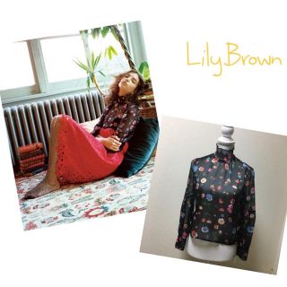 リリーブラウン(Lily Brown)のセール中♡ぼかし花柄シフォントップス(シャツ/ブラウス(長袖/七分))