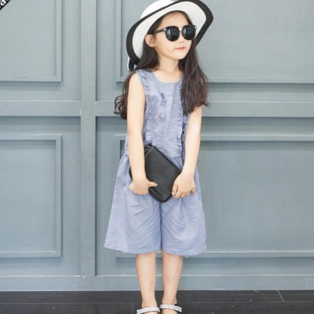 オシャレ♡フリルトップス×ワイドパンツ キッズ/ベビー/マタニティのキッズ服女の子用(90cm~)(ワンピース)の商品写真