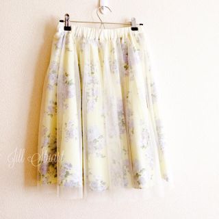 ジルバイジルスチュアート(JILL by JILLSTUART)のJILLSTUART♡花柄レーススカート(ひざ丈スカート)