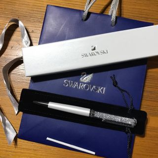 スワロフスキー(SWAROVSKI)の大幅値下げ！新品未使用 スワロフスキー  クリスタルボールペン ホワイト(ペン/マーカー)