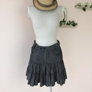 ディーゼル(DIESEL)の最終値引き◆美品◆ディーゼル◆夏フレア涼しげミニスカート◆DIESELグレーS(ミニスカート)