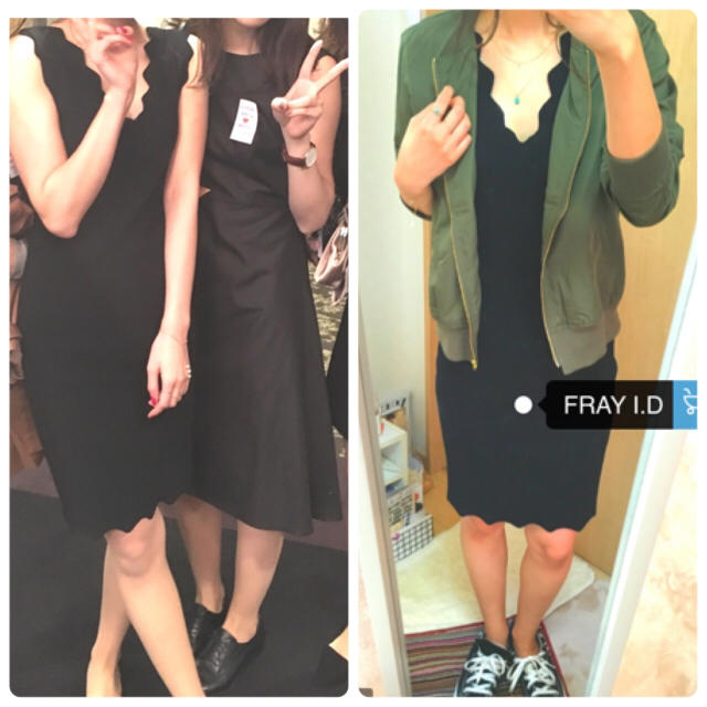 FRAY I.D(フレイアイディー)の2016♡FRAY I.Dタイトニットドレス♡ブラック レディースのフォーマル/ドレス(ミディアムドレス)の商品写真