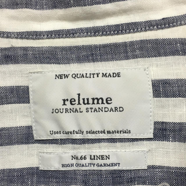 journal standard relume♬リネンストライプシャツ レディースのトップス(シャツ/ブラウス(長袖/七分))の商品写真