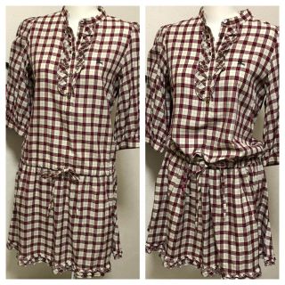 バーバリー(BURBERRY)のBurberryシャツワンピースⓂ︎美品☆キュプラ56％(ひざ丈ワンピース)