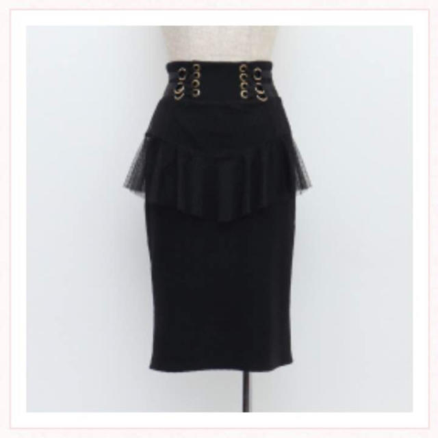 Crayme,(クレイミー)のCrayme, String Peplum Skirt レディースのスカート(ひざ丈スカート)の商品写真