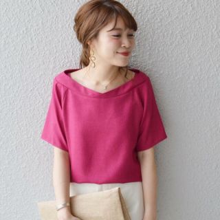 シップスフォーウィメン(SHIPS for women)のＶネックショートスリーブ(カットソー(長袖/七分))