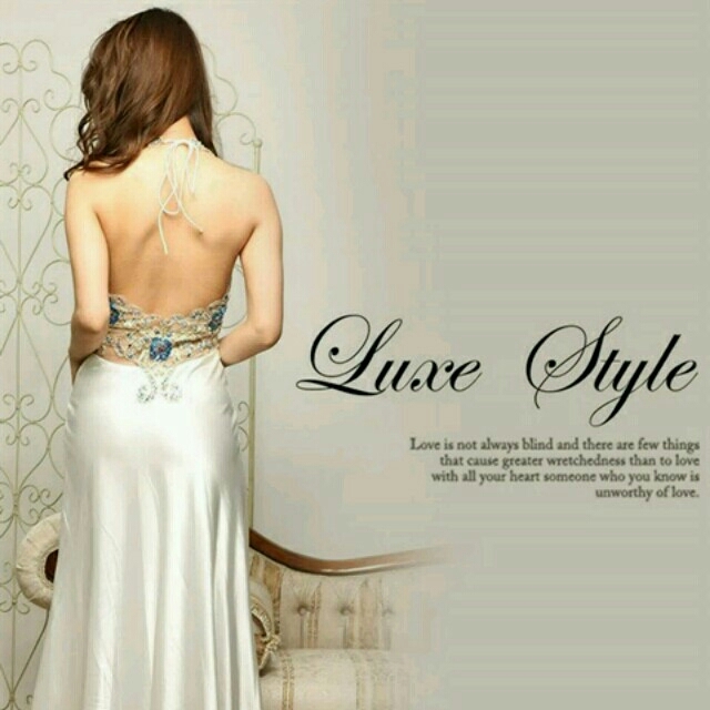 LuxeStyle 豪華ビジュー付きロングドレス レディースのフォーマル/ドレス(ロングドレス)の商品写真
