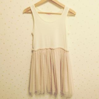 エイチアンドエム(H&M)の2点set♡チュールワンピとニット(ミニワンピース)