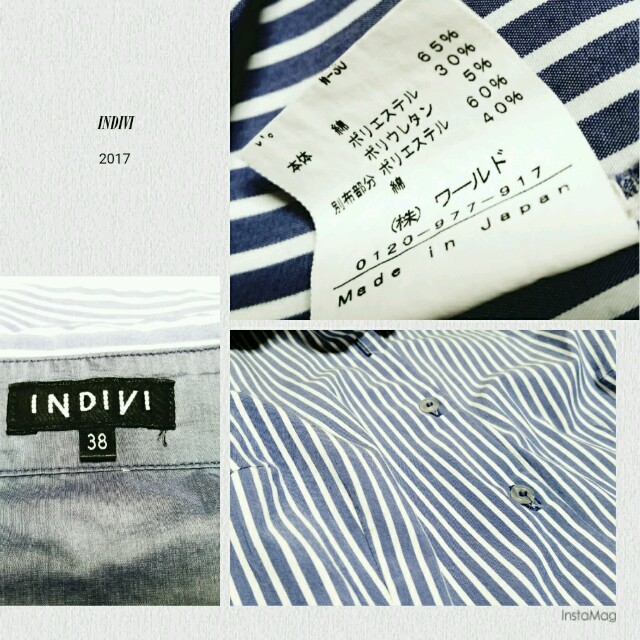 INDIVI(インディヴィ)の売り切り価格!!INDIVI/ストライプシャツ レディースのトップス(シャツ/ブラウス(長袖/七分))の商品写真