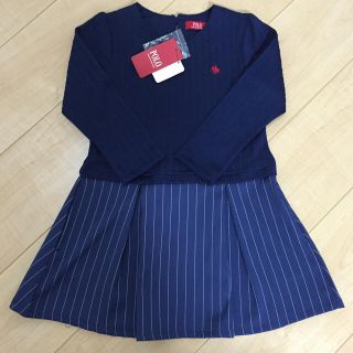 ポロラルフローレン(POLO RALPH LAUREN)の新品未使用タグ付き POLO ワンピース 110㎝ 紺(ワンピース)