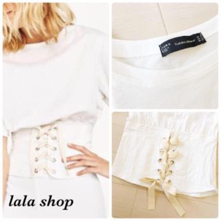 ザラ(ZARA)のzara 新品！コルセットTシャツ♡(Tシャツ(半袖/袖なし))