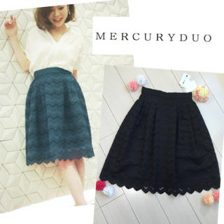 マーキュリーデュオ(MERCURYDUO)の♡新品♡レーススカート♡マーキュリー♡(ひざ丈スカート)