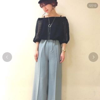 ジーナシス(JEANASIS)の   【完売品】JEANASIS 黒 袖レースプルオーバー 2017SS(シャツ/ブラウス(長袖/七分))