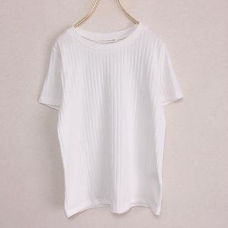 イーハイフンワールドギャラリー(E hyphen world gallery)のｲｰﾊｲﾌﾝﾜｰﾙﾄﾞ リブ Tシャツ 半袖 ホワイト(Tシャツ(半袖/袖なし))