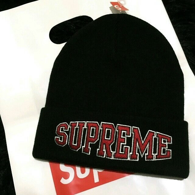 Supreme(シュプリーム)の未使用 supreme 15fw warp logo beanie シュプリーム メンズの帽子(ニット帽/ビーニー)の商品写真