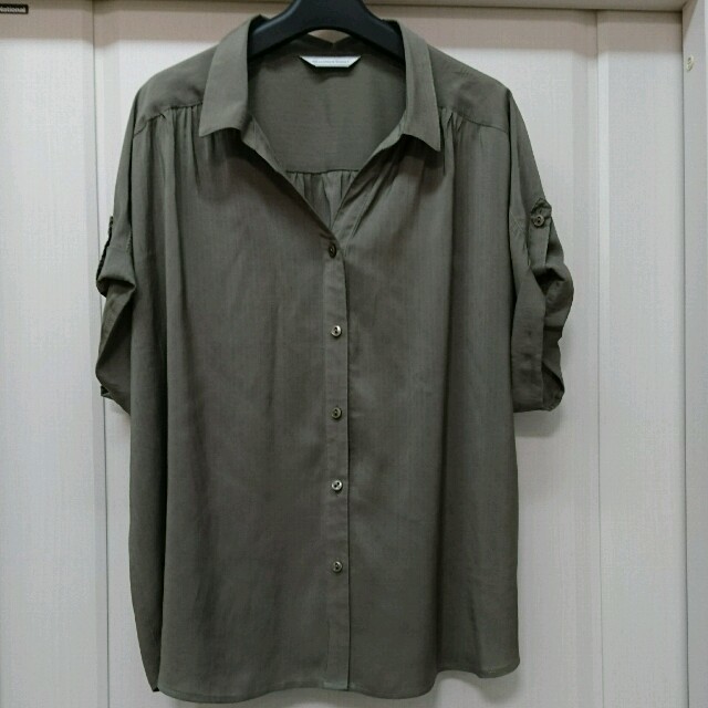 GALLORIA SWEET (XL) 大きいサイズ 細リブ Tシャツ グレー