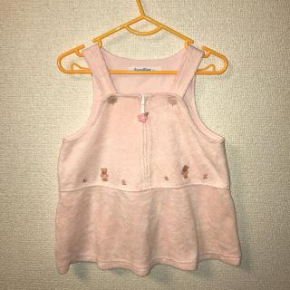 ファミリア(familiar)の☆美品 ファミリア 90  ワンピース ピンク ジャンスカ☆(ワンピース)