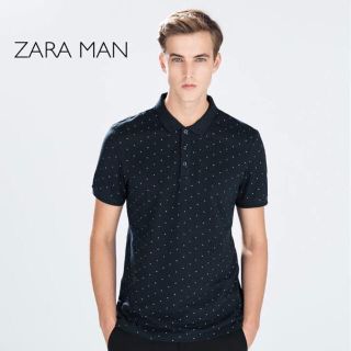 ザラ(ZARA)のZARA MAN polka dot POLO(ポロシャツ)