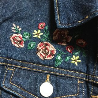 マジェスティックレゴン(MAJESTIC LEGON)の＊可愛い❣️刺繍デニムジャケット 未使用＊(Gジャン/デニムジャケット)