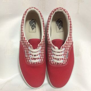 ヴァンズ(VANS)のVANS ERA♡赤ギンガム♡25.5(スニーカー)