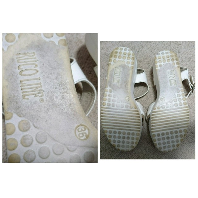 RUCO LINEルコライン/ホワイトビニールサンダル/サイズ36(23cm相当 レディースの靴/シューズ(サンダル)の商品写真
