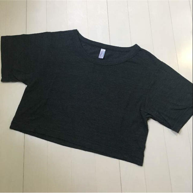 American Apparel(アメリカンアパレル)のアメアパ チャコールグレー Tシャツ レディースのトップス(Tシャツ(半袖/袖なし))の商品写真