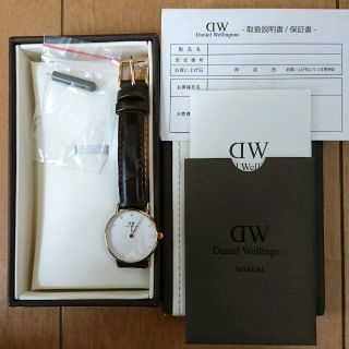 ダニエルウェリントン(Daniel Wellington)の【ゆっこさま専用】ブラウンレザー＆クリスタル文字盤(腕時計)