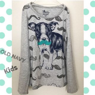 オールドネイビー(Old Navy)の【120】OLD NAVY kids カットソー ヒゲdog♡(Tシャツ/カットソー)