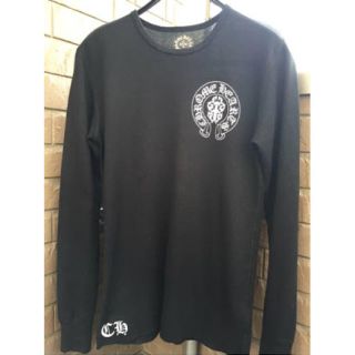 クロムハーツ(Chrome Hearts)の美品 クロムハーツ 本物 星条旗 サーマルロングTシャツ 黒M(Tシャツ/カットソー(七分/長袖))