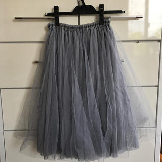 トッコ(tocco)のtocco☆チュールボリュームスカート（GRAY）(ひざ丈スカート)