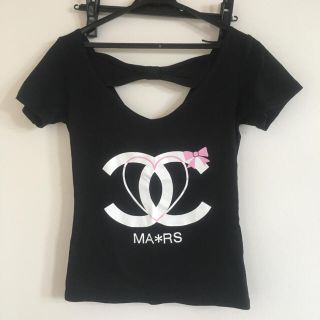 マーズ(MA＊RS)のMARS Tシャツ ブラック バックリボン レディース ココマーク 夏(Tシャツ(半袖/袖なし))