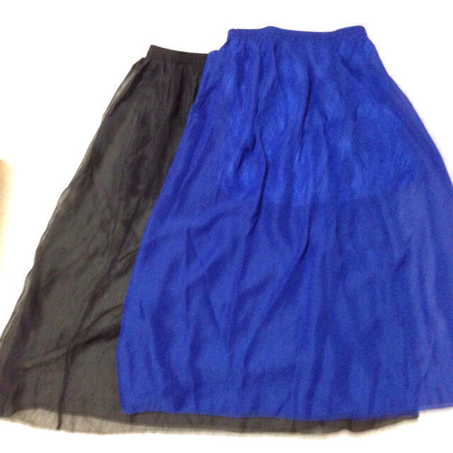WEGO(ウィゴー)のシースルーマキシスカート♡ ブルー レディースのスカート(ロングスカート)の商品写真
