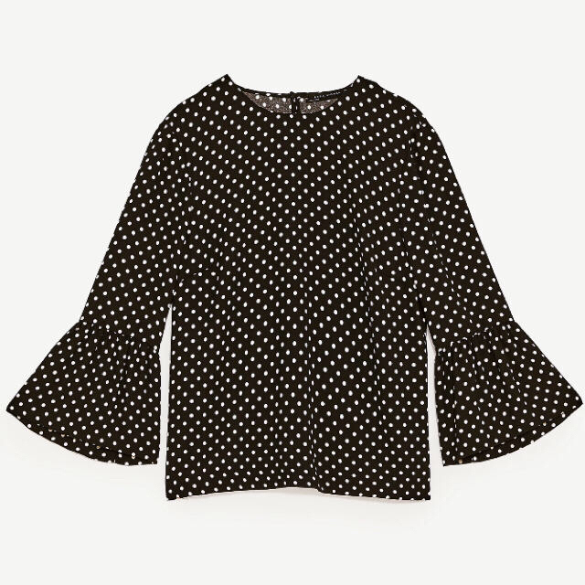 ZARA(ザラ)の   【えり様専用】ドットトップス レディースのトップス(シャツ/ブラウス(半袖/袖なし))の商品写真