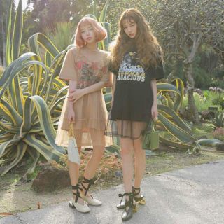 スタイルナンダ(STYLENANDA)のスタイルナンダ シースルー パフ ワンピース(Tシャツ(半袖/袖なし))