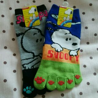 スヌーピー(SNOOPY)のスヌーピー5本指靴下2足セット(ソックス)