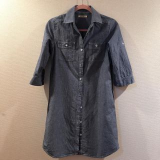 デニムロングシャツワンピ(シャツ/ブラウス(長袖/七分))