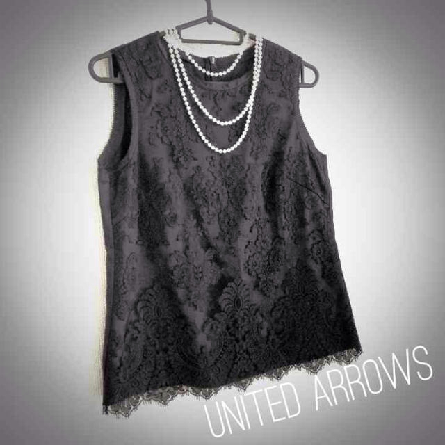 UNITED ARROWS(ユナイテッドアローズ)の送込 美品 シルク混み レースブラウス♡ レディースのトップス(シャツ/ブラウス(半袖/袖なし))の商品写真