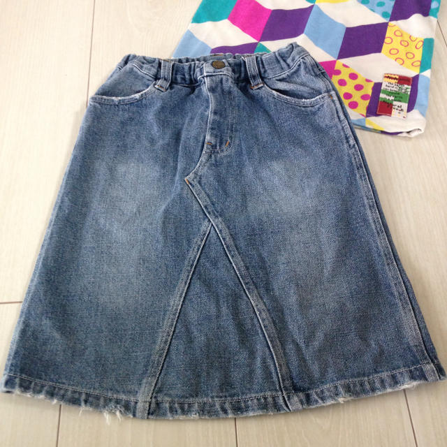 JUNK STORE(ジャンクストアー)のkoto様専用【JUNK STORE 110 デニム ロンスカ】 キッズ/ベビー/マタニティのキッズ服女の子用(90cm~)(スカート)の商品写真