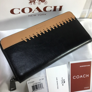 コーチ(COACH)のプレゼントにも❤️新品コーチ正規品ラウンドファスナー長財布F75209カーフ(長財布)