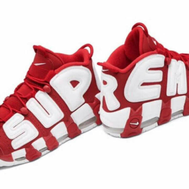 Supreme(シュプリーム)の28cm　Supreme Nike Air More Uptempo Red メンズの靴/シューズ(スニーカー)の商品写真