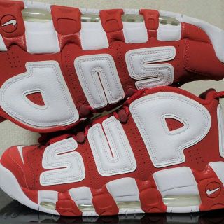 シュプリーム(Supreme)の28cm　Supreme Nike Air More Uptempo Red(スニーカー)