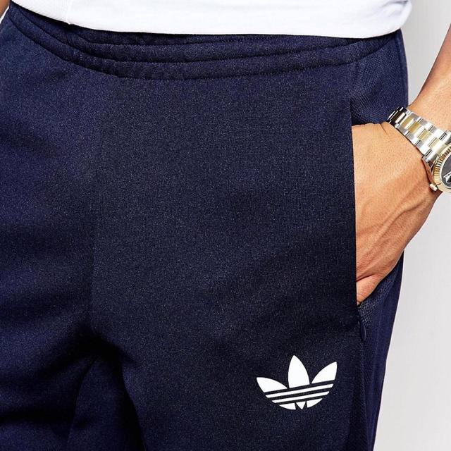 adidas(アディダス)の【新品】アディダス3本ラインスキニー ジョガー パンツ ブルー メンズのパンツ(その他)の商品写真