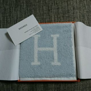 エルメス(Hermes)のHERMES ハンドタオル ブルー(ハンカチ)