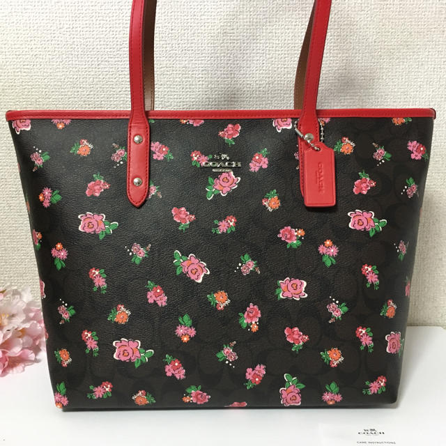 COACH☆花柄 トートバッグ