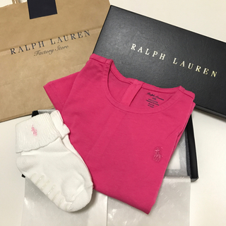 ラルフローレン(Ralph Lauren)の2点セット☆新品 ラルフローレン フレアTシャツ & 靴下 セット 85(Ｔシャツ)
