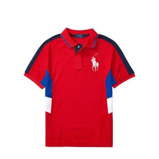 ポロラルフローレン(POLO RALPH LAUREN)の新品・未使用　ラルフローレン　メッシュポロシャツ　レッド　ボーイズXL(ポロシャツ)