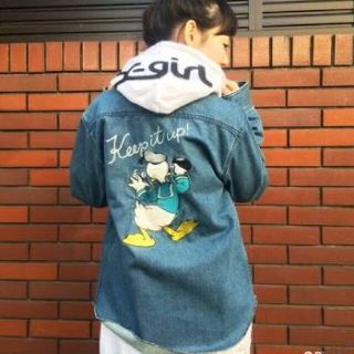 エックスガール(X-girl)のCham様専用9/1までお取り置きX-girl Disney ドナルドデニム(Gジャン/デニムジャケット)